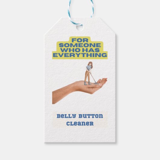 Belly-knoppenschoner, grapje cadeau, cadeau voor h cadeaulabel (Voorkant)