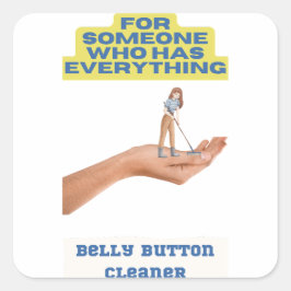 Belly-knoppenschoner, grapje cadeau, cadeau voor h vierkante sticker