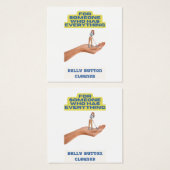 Belly-knoppenschoner, grapje cadeau, cadeau voor h vierkante visitekaartjes (Voorkant /achterkant)