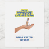 Belly-knoppenschoner, grapje cadeau, cadeau voor h wijn etiket (Enkel label)