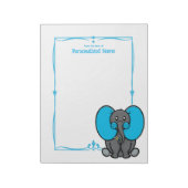 Belly phant blue ongevoerd notitieblok (Linkerzijde)