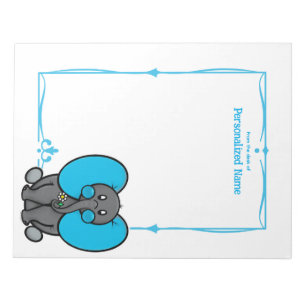 Belly phant blue ongevoerd notitieblok