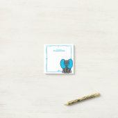 Belly Phant Blue Post-it® Notes (Op bureau)