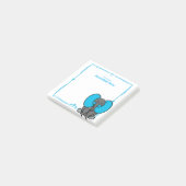Belly Phant Blue Post-it® Notes (Schuin)