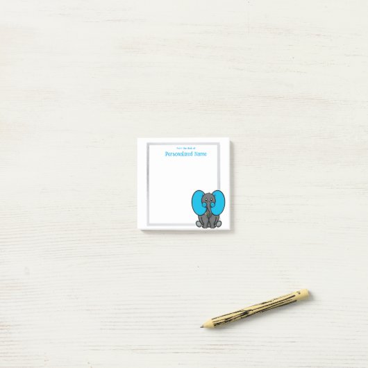 Belly Phant Gray Post-it® Notes (Op bureau)