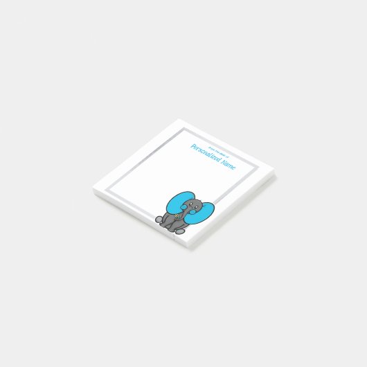 Belly Phant Gray Post-it® Notes (Schuin)