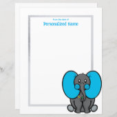 Belly Phant Grey Ongevoerd Papieren Blad (Voorkant / Achterkant)