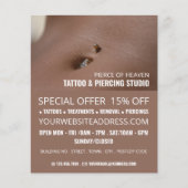 Belly Piercing, Tattoo & body Piercing Studio Flyer (Voorkant)