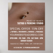 Belly Piercing, Tattoo & body Piercing Studio Poster (Voorkant)