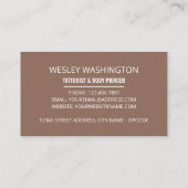 Belly Piercing, Tattooist en Boorbreker Visitekaartje (Achterkant)