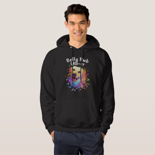 Belly Rub Laber  Labrador Retriever Humor Lab  1 Hoodie (Voorkant volledig)