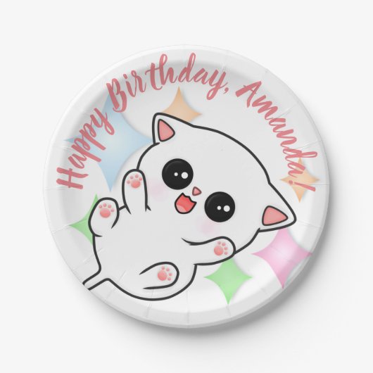 Belly Rub Time Kitten Papieren Bordje (Voorkant)