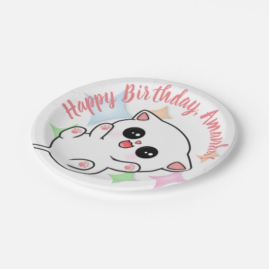 Belly Rub Time Kitten Papieren Bordje (Gekanteld)