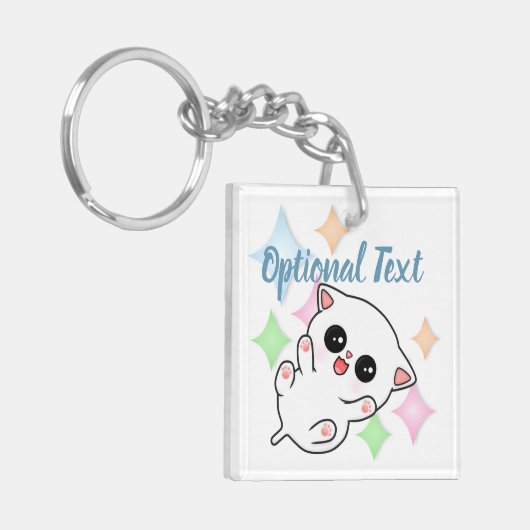 Belly Rub Time Kitten Sleutelhanger (Voorkant Links)