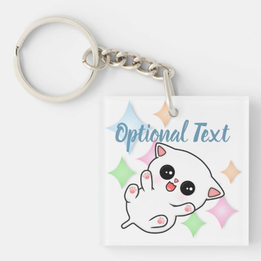 Belly Rub Time Kitten Sleutelhanger (Voorkant)