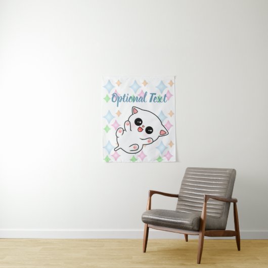 Belly Rub Time Kitten Wandkleed (In situ)