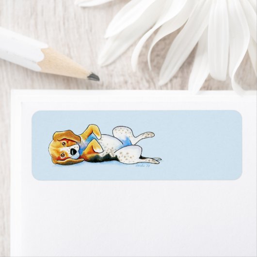 Belly Up Beagle Etiket (Insitu)