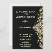 Bellydancer hafla boho zigeuner bruiloft kaart (Achterkant)