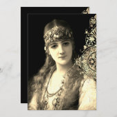 Bellydancer hafla boho zigeuner bruiloft kaart (Voorkant / Achterkant)