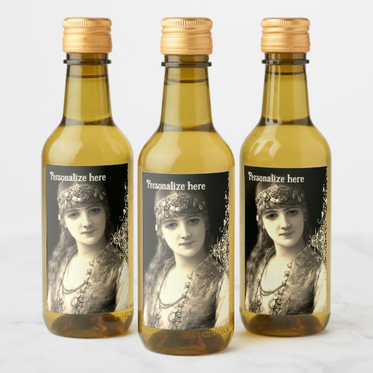 Bellydancer hafla boho zigeuner bruiloft wijn etiket (Flessen)