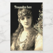 Bellydancer hafla boho zigeuner bruiloft wijn etiket (Enkel label)