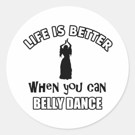 Bellydancing design ronde sticker (Voorkant)