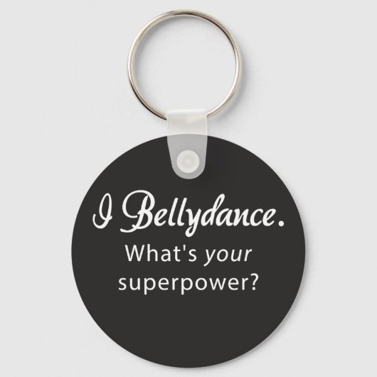 Bellydans Superpower Round Sleutelhanger (Voorkant)