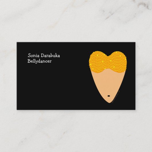 Bellydansende Torso Belly Dance Visitekaartjes (Voorkant)