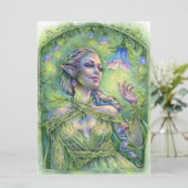 Bellz Art Kaart Fae Elf Magic Fantasy Forest Flowe (Staand voorkant)