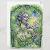 Bellz Art Kaart Fae Elf Magic Fantasy Forest Flowe (Voorkant / Achterkant)