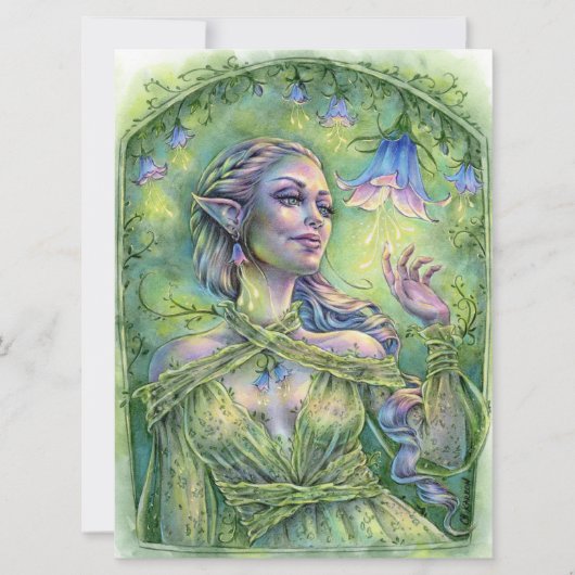 Bellz Art Kaart Fae Elf Magic Fantasy Forest Flowe (Voorkant)