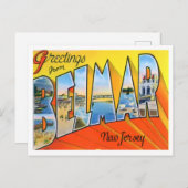Belmar, New Jersey  Big Letters Briefkaart (Voorkant / Achterkant)