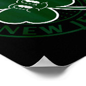 Belmar New Jersey Irish Shamrock Nj Retro Souvenir Poster (Hoek)