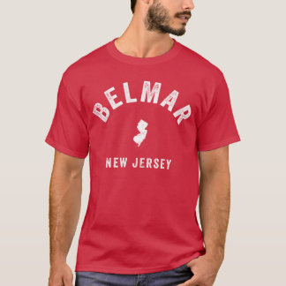 Belmar New Jersey NJ Vintage 70s Atletiek Sport D T-shirt