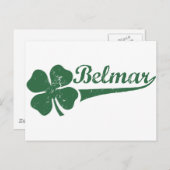 Belmar NJ Shamrock Briefkaart (Voorkant / Achterkant)
