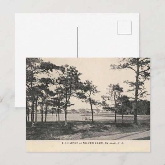 Belmar NJ, Silver Lake, 1909  stijl Briefkaart (Voorkant / Achterkant)