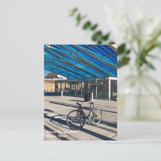 Belmont Blue Line Chicago Briefkaart (Staand voorkant)