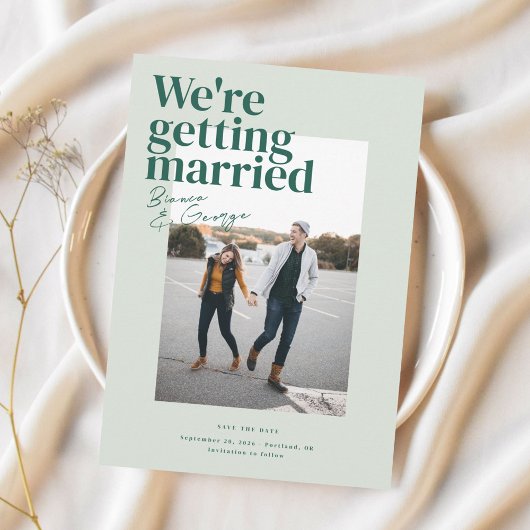 Belmont Bruiloft Save the Date Kaart