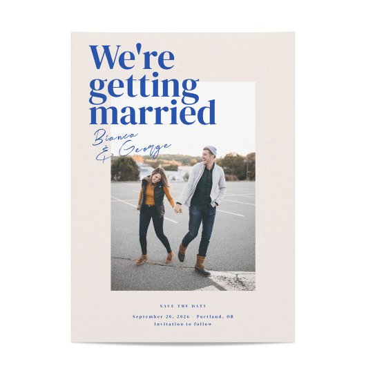 Belmont Bruiloft Save the Date Kaart