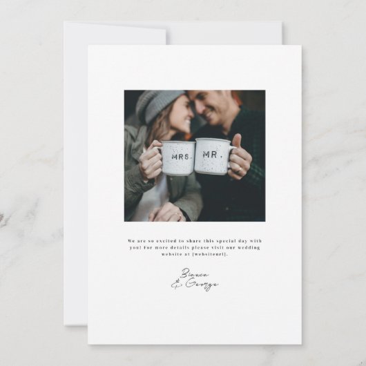 Belmont foto bruiloft kaart (Achterkant)