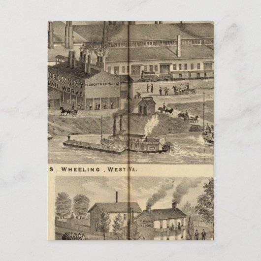 Belmont Nail Works, Wheeling Briefkaart (Voorkant)