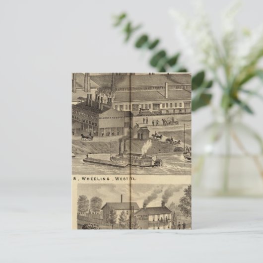 Belmont Nail Works, Wheeling Briefkaart (Staand voorkant)