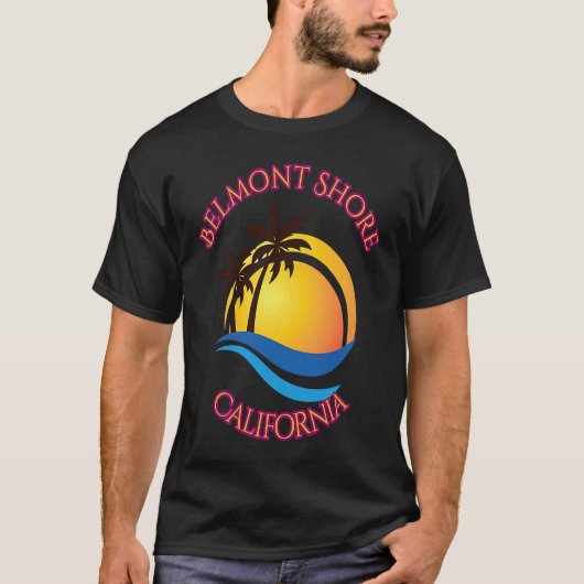 Belmont Shore Beach Surf  California T-shirt (Voorkant)