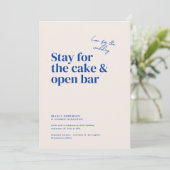 Belmont Typografie Bruiloft Kaart (Staand voorkant)