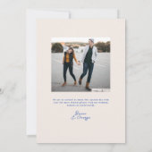 Belmont Typografie Bruiloft Kaart (Achterkant)