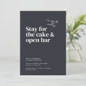 Belmont Typografie Bruiloft Kaart (Staand voorkant)