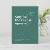 Belmont Typografie Bruiloft Kaart (Staand voorkant)