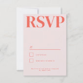 Belmont Typografie Bruiloft RSVP Kaartje (Voorkant)