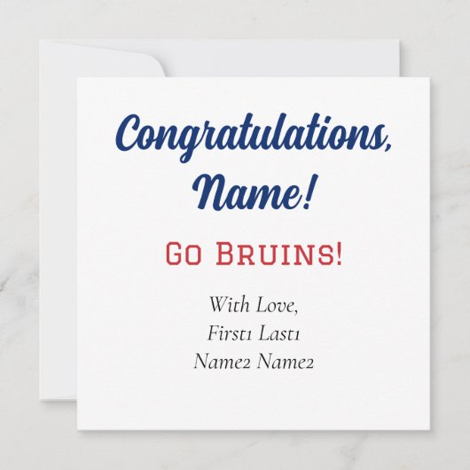 Belmont University gepersonaliseerde cadeau Label  Feestdagenkaart (Voorkant)