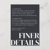 Belmont verticale bruiloft informatiekaartje (Voorkant)